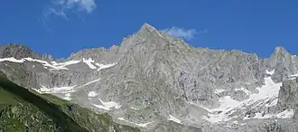 Die Furtschaglspitze von Westen mit Furtschaglkar, ganz links das Schönbichler Horn