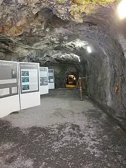 116 m langer Visierstollen für den Bau des Gotthardtunnels von 1872 (öffentlich zugänglich)