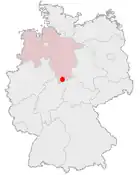 Göttingens Lage in Deutschland