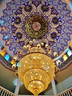 Blick in die Kuppel mit Leuchter