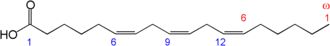 Strukturformel von γ-Linolensäure