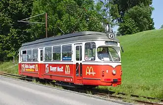 Triebwagen GM 8 der Straßenbahn Gmunden