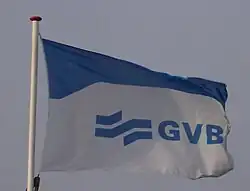 Flagge der Öffentlichen Transportgesellschaft GVB Amsterdam