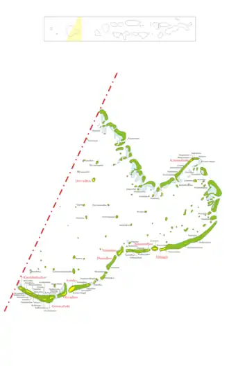 Flagge von Huvadhu Atholhu Uthuruburi (Gaafu Alif)