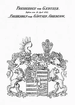 Wappen der Freiherren von Gaertner-Griebenow