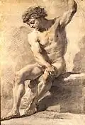 Sitzender männlicher Akt (1802)