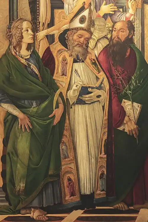 Katharina von Alexandrien, Augustinus und Barnabas