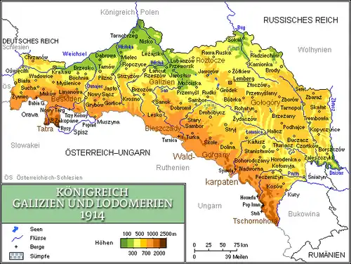 Karte des Königreichs Galizien und Lodomerien (1846–1918)