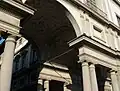 Detailansicht der Loggia der Uffizien
