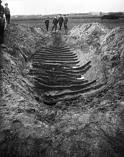 Ausgrabung des Galtabäck-Schiffs