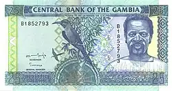 25 Dalasi 1996, Vorderseite