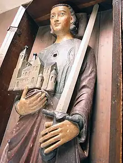 Hölzernes Kenotaph des Stifters Liudolf, spätes 13.&nbsp;Jh.