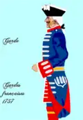 Uniform des Régiment des Gardes françaises 1757