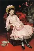 Raimundo Madrazo[11] Mädchen im rosa Kleid 1890er Jahre