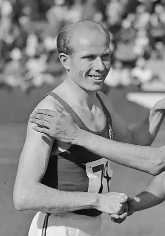 Der Olympiasieger von 1948 Gaston Reiff gewann die Bronzemedaille