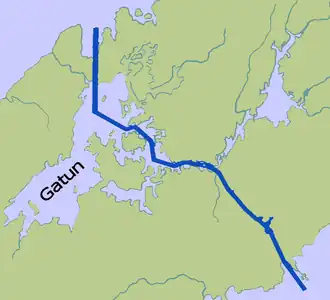 Gatunsee mit dem Panamakanal