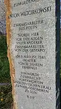 Gedenkstein Anton Wujciakowski