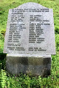 Gedenkstein für die Opfer des Flugzeugunglücks vom 11.&nbsp;Dezember 1999