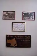 Gedenktafel und historische Fotos im ehem. Gasthaus Waldhof zu Grillenburg 2011