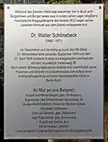 Gedenktafel für Walter Schönebeck