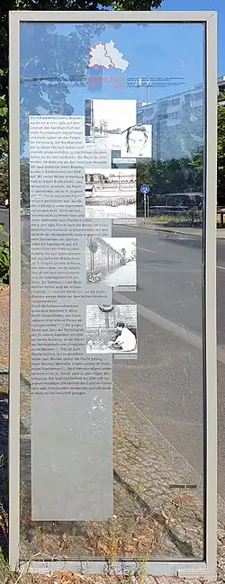 Gedenktafel für Dieter Brandes in der Gartenstraße, 2022