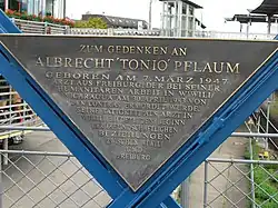 Gedenktafel auf der Wiwilíbrücke