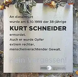 Kurt Schneider, † 6. Oktober 1999, Berlin-Lichtenberg