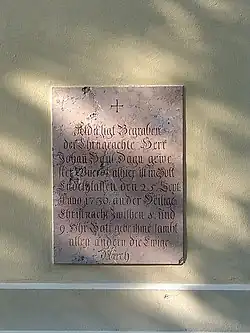 Johan Baul Dägn (1670/72 – 1730), Tafernwirt im heutigen Alten Wirt und Gasthaus Zur Post, Vater von Emmerich Däger[10][11]