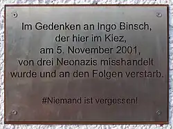 Ingo Binsch, † 5. November 2001, Berlin