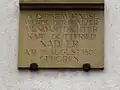 Gedenktafel am Geburtshaus von Karl Gottfried Nadler