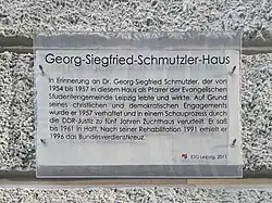 Gedenktafel am Haus (2023)