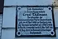 Gedenktafel am Wohnhaus von Ernst Thälmann