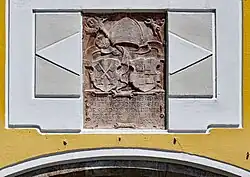 Gedenktafel an Jakob Pütrich am Gasthaus Neuhaus