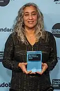 Geeta Gandbhir bei der Preisverleihung