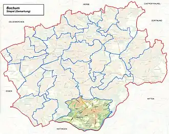 Lage von Stiepel im Süd