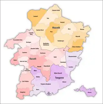 Gemeinden in der Provinz Limburg
