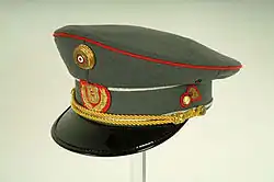 Graue Tellerkappe eines Dienstführenden Beamten der Gendarmerie