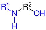 Allgemeine Strukturformel der sekundären Aminoalkohole (N-Alkylalkanolamin)