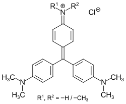 Allgemeine Strukturformel von Methylviolett