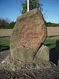 Gedenkstein bei Christiansfeld, der an den Einritt König Christian&nbsp;X. am 10. Juli 1920 in Nordschleswigs erinnert