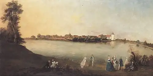 Georg Wenzeslaus von Knobelsdorff: Ansicht von Rheinsberg, 1737