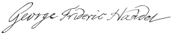 Händels Unterschrift