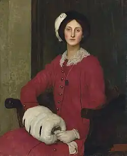 Porträt von Hilda Spencer Watson (1869–1934), Hermelinmuff und -hutgarnitur