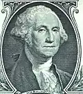 Porträt George Washington auf 1-Dollar-Note