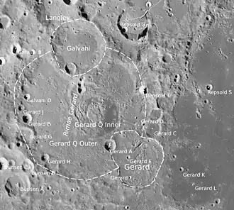 Gerard mit Nebenkratern (LROC-WAC)