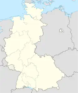 Deutschlandkarte, Position des Amtes Mettingen hervorgehoben