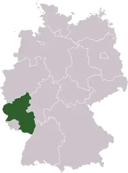 Lage von Rheinland-Pfalz in Deutschland