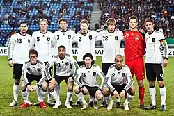 Deutsche U21-Nationalmannschaft 2010, Kapitän Höwedes (Mannschaftsfoto)
