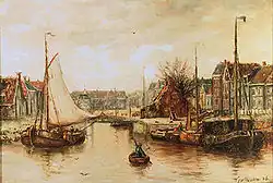 Gerrit van Houten: Damsterdiep in Groningen (1886)