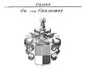 Wappen der Grafen von Gersdorff mit Zierde nach dem Wappenbuch J. A. Tyroffs